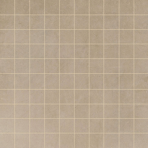 Industry Taupe Matte 1"x1" Mosaic | Through Body Porcelain | Floor/Wall Mosaic