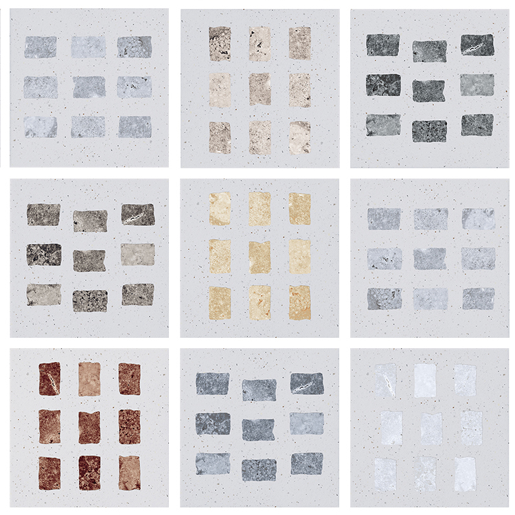 Iridian White Matte/Glossy Mix 8"x8" Gemstone Mix White | Glazed Porcelain | Floor/Wall Decorative