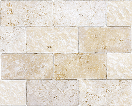 Ivory (Travertine) T-mbled 3"x6" | Travertine | Floor/Wall