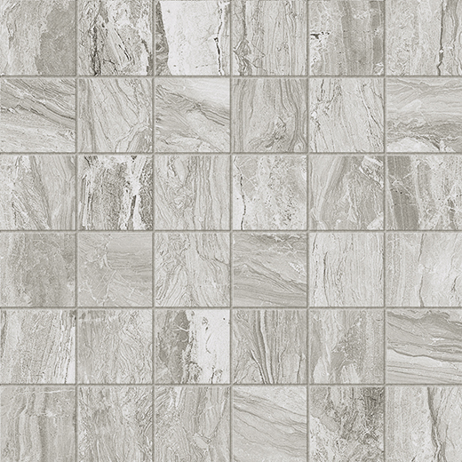 Jewelstone Silver Matte 2"X2" Mosaic | Color Body Porcelain | Floor/Wall Mosaic