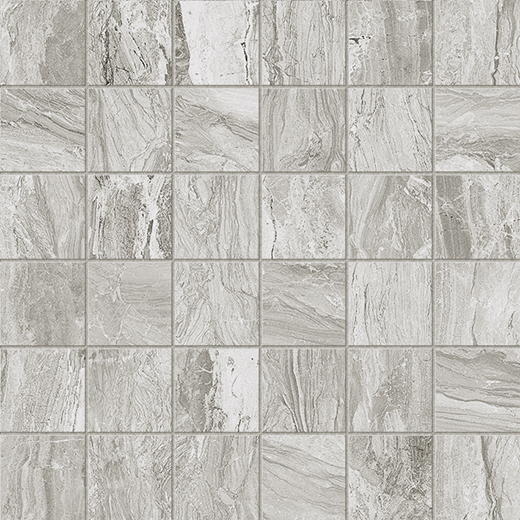 Jewelstone Silver Polished 2"X2" Mosaic | Color Body Porcelain | Floor/Wall Mosaic