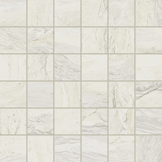 Jewelstone White Matte 2"X2" Mosaic | Color Body Porcelain | Floor/Wall Mosaic