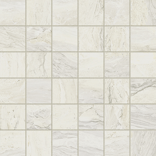 Jewelstone White Polished 2"X2" Mosaic | Color Body Porcelain | Floor/Wall Mosaic