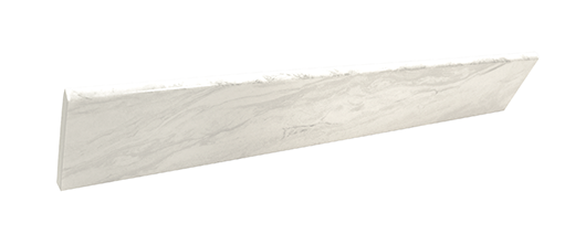 Jewelstone White Polished 3.5"X24" Bullnose | Color Body Porcelain | Trim