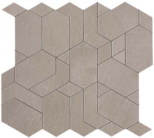 Koncrete Pearl Matte Shapes Mosaic | Through Body Porcelain | Floor/Wall Mosaic