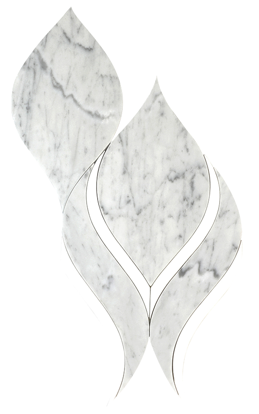 Latica - Ella Carrara/Thassos Polished Ella Mosaic | Marble | Floor/Wall Tile