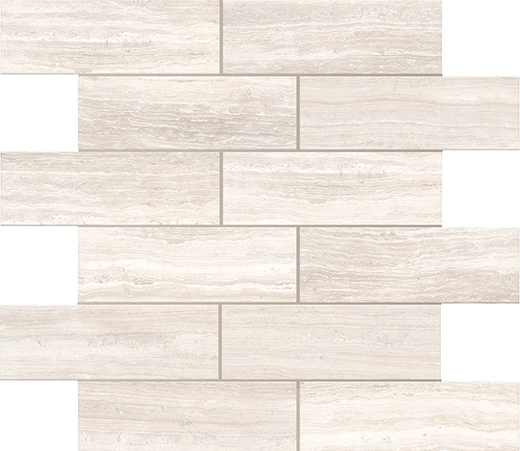 Lazio Beige Honed 2"x6" Brick Mosaic | Glazed Porcelain | Floor/Wall Mosaic