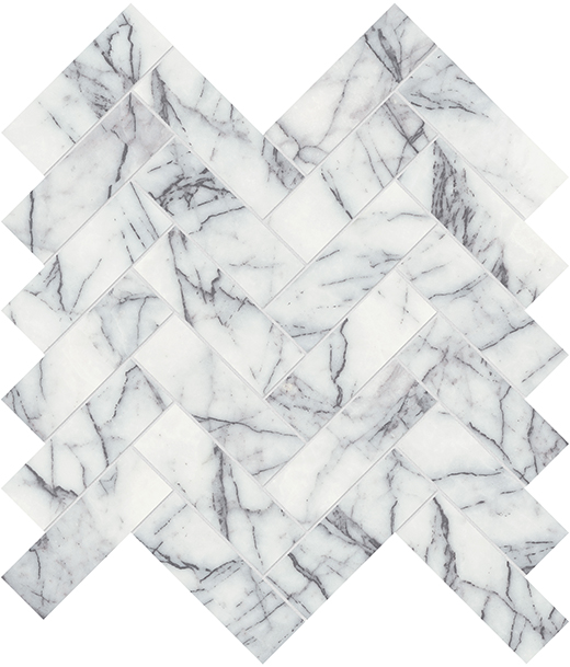 Lilac Volta Honed 1.25"x4" Herringbone | Marble | Floor/Wall Mosaic