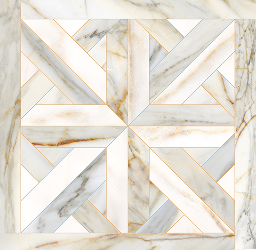 Luxoro Covelano Oro Polished 24"x24" Deco White | Color Body Porcelain | Floor/Wall Decorative