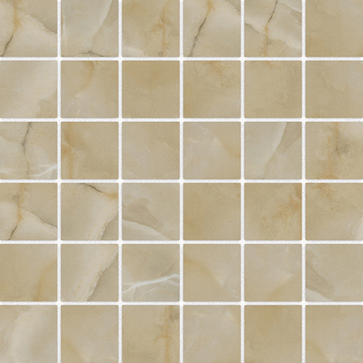 Luxury Opulent Beige Onyx Matte 2"x2" Mosaic | Color Body Porcelain | Floor/Wall Mosaic