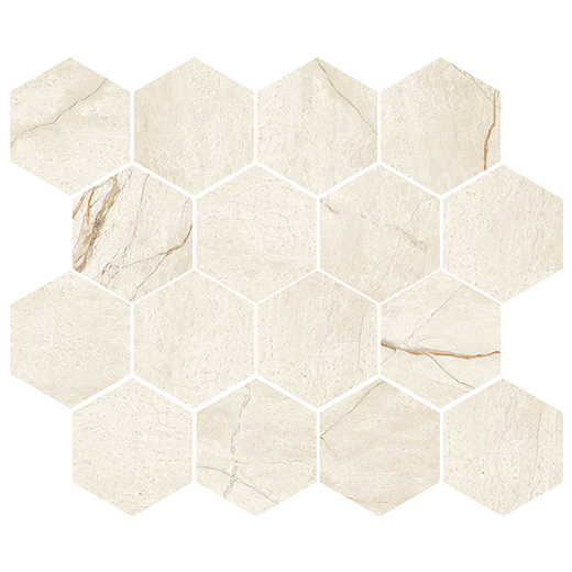 Magari Canela Roma Matte 3" Hex Mosaic | Porcelain | Floor/Wall Mosaic