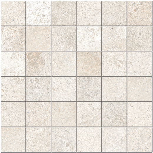 Majesty Avorio Natural 2"x2" (12"x12" Mosaic Sheet) | Glazed Porcelain | Floor/Wall Mosaic