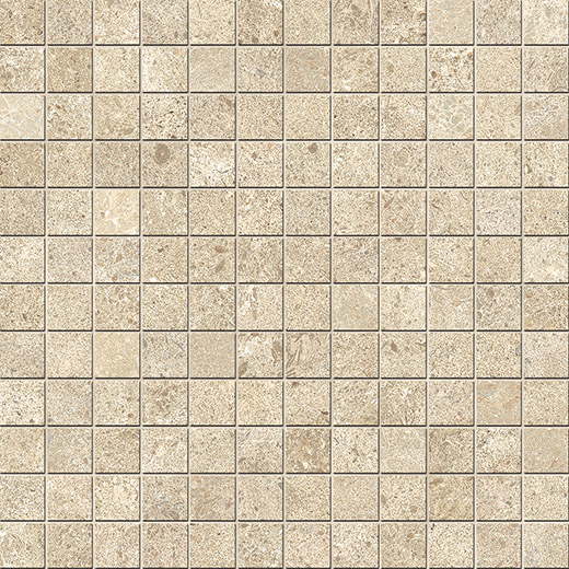 Majesty Beige Natural 1"x1" (12"x12" Mosaic Sheet) | Glazed Porcelain | Floor/Wall Mosaic
