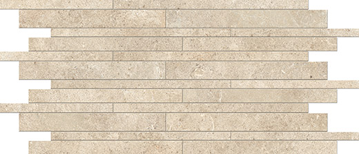 Majesty Beige Natural 12"x12" Muretto Mosaic Sheet | Glazed Porcelain | Floor/Wall Mosaic