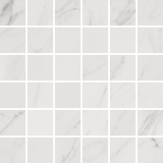 Outlet Mara Blanco Matte 2"X2" Mosaic | Color Body Porcelain | Floor/Wall Mosaic