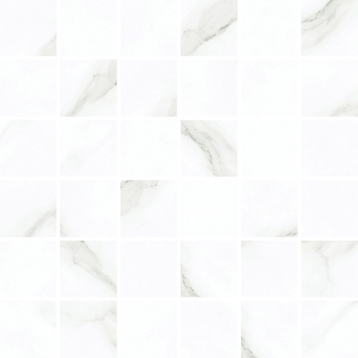 Outlet Mara White Matte 2"X2" Mosaic | Color Body Porcelain | Floor/Wall Mosaic