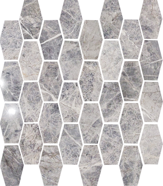 Marbella Imperial Polished 12"x11" Hexagon Mosaic Sheet | Color Body Porcelain | Floor/Wall Mosaic