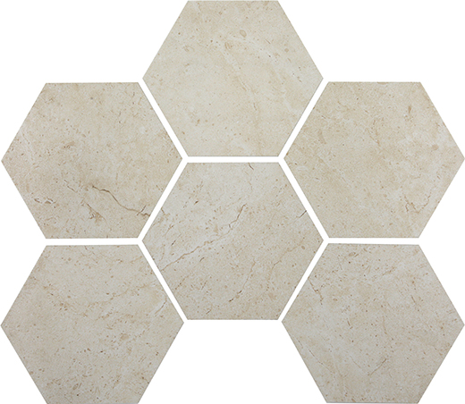 Marcel Enticing Dream Carved 5" Hexagon | Porcelain | Floor/Wall Mosaic