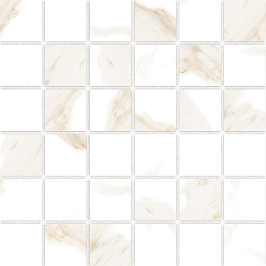 Marcel Fantasy Beige Carved 2"x2" Mosaic | Porcelain | Floor/Wall Mosaic