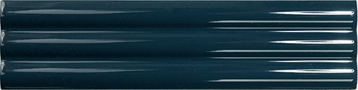 Match Midnight Blue Glossy 2.5"x10" Curved Midnight Blue | Ceramic | Wall Dimensional