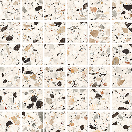 Melange Cream Natural 2"x2" Mosaic | Color Body Porcelain | Floor/Wall Mosaic