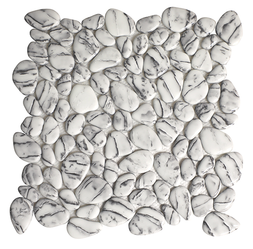 Micro Crystal Pebbles Gray Polished Pebbles Mosaic | Glass | Floor/Wall Mosaic