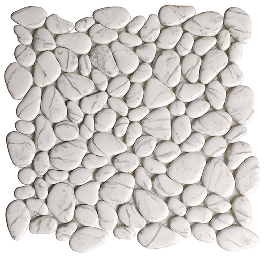 Micro Crystal Pebbles Super White Polished Pebbles Mosaic | Glass | Floor/Wall Mosaic