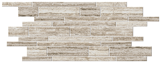 Mineral Springs Beige Veincut Matte Muretto Mosaic | Color Body Porcelain | Wall Mosaic
