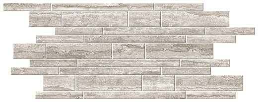 Mineral Springs Greige Veincut Matte Muretto Mosaic | Color Body Porcelain | Wall Mosaic