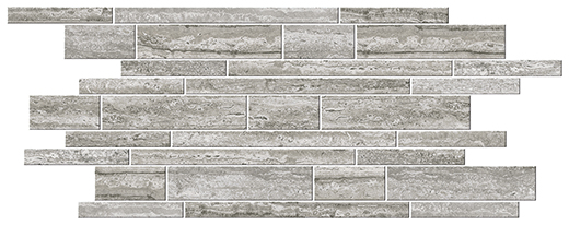 Mineral Springs Grey Veincut Matte Muretto Mosaic | Color Body Porcelain | Wall Mosaic
