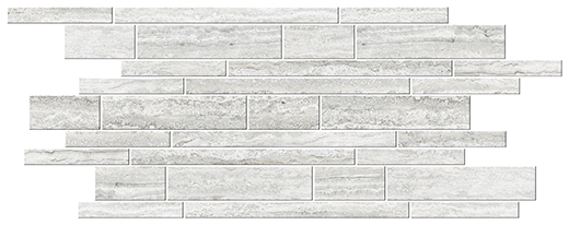 Mineral Springs White Veincut Matte Muretto Mosaic | Color Body Porcelain | Wall Mosaic