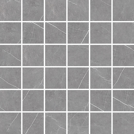 Outlet Monochrome Pietra Grey Polished 2"x2" Mosaic | Color Body Porcelain | Floor/Wall Mosaic