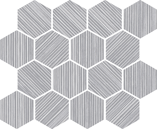 Monviso Blues Natural Hexagon Mosaic | Porcelain | Floor/Wall Mosaic