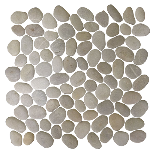 Natural Stone Pebbles Round/ Cream Natural Round Pebbles Mosaic | Stone | Floor/Wall Mosaic