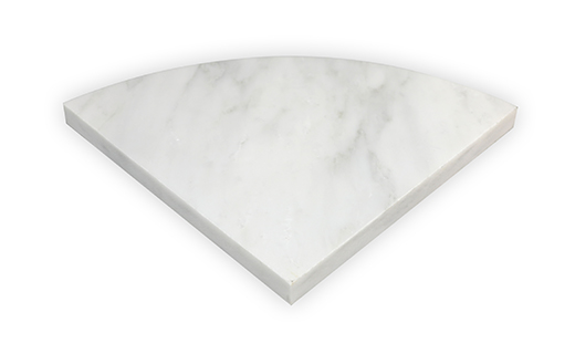 Natural Stone Eastern White Marble Honed 9X9X3/4 Corner Eastern White | Marble | Shelf