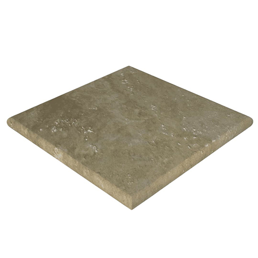 Natural Natural Tumbled 24"x24"x2" Pier Cap | Travertine | Outdoor Coping