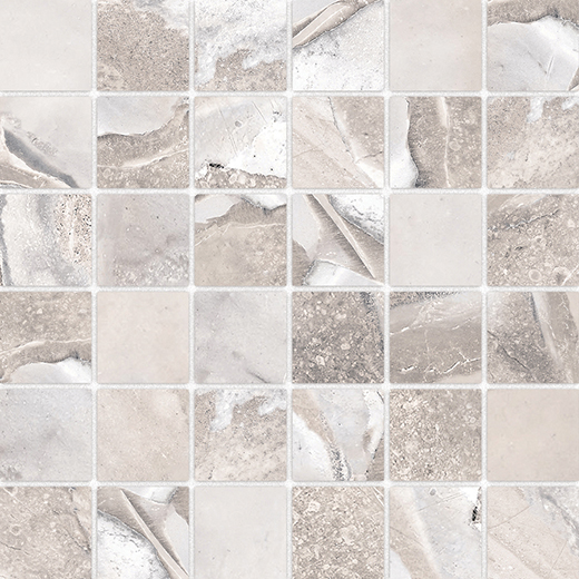 Neolith Bedrock Beige Matte 2"x2" (12"x12" Mosaic Sheet) | Glazed Porcelain | Floor/Wall Mosaic