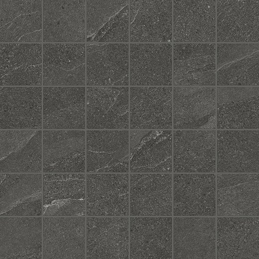 North Carbon Matte 2"x2" (11.7x11.7 Mosaic Sheet) | Color Body Porcelain | Floor/Wall Mosaic