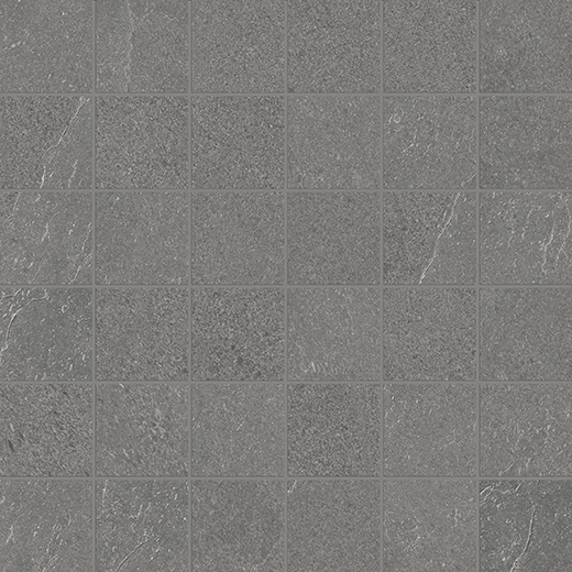 North Chromium Matte 2"x2" (11.7x11.7 Mosaic Sheet) | Color Body Porcelain | Floor/Wall Mosaic
