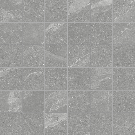 North Palladium Matte 2"x2" (11.7x11.7 Mosaic Sheet) | Color Body Porcelain | Floor/Wall Mosaic