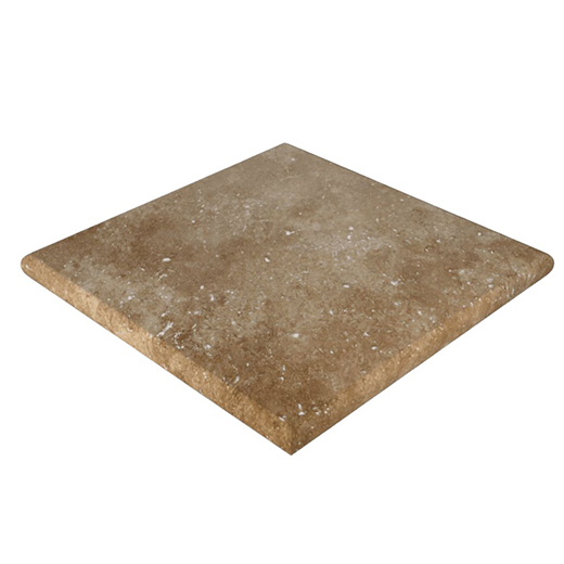 Nut Nut Tumbled 24"x24"x2" Pier Cap | Travertine | Outdoor Coping