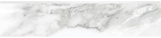 Nuvo Marble Arabescato Honed 3"x12" Bullnose | Glazed Porcelain | Trim
