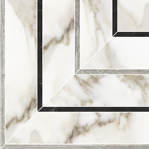 Nuvo Marble Calacata Paonazzo Honed 8"x8" Picco Mosaic Calacata Paonazzo | Glazed Porcelain | Floor/Wall Decorative Mosaic