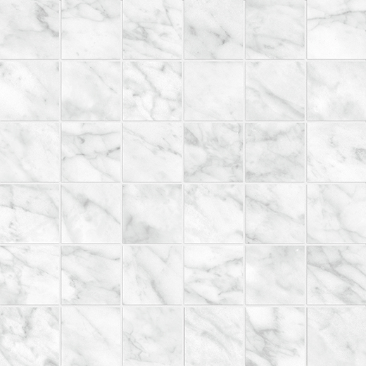Nuvo Marble Carrara Gioia Polished 2"x2" (11.7"x11.7" Mosaic Sheet) | Glazed Porcelain | Floor/Wall Mosaic