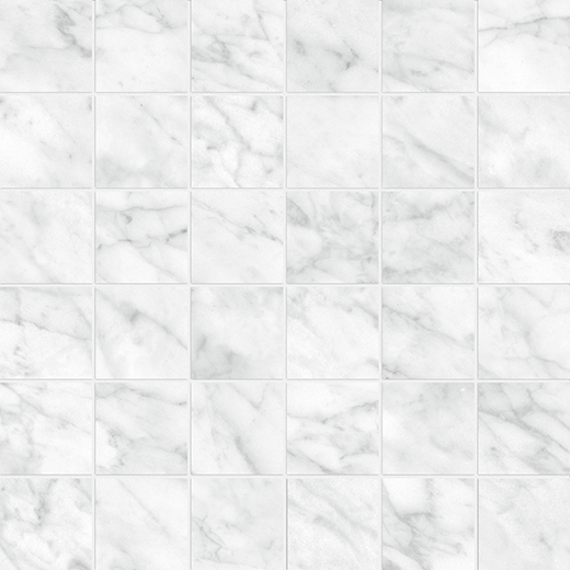 Nuvo Marble Carrara Gioia Honed 2"x2" (11.7"x11.7" Mosaic Sheet) | Glazed Porcelain | Floor/Wall Mosaic
