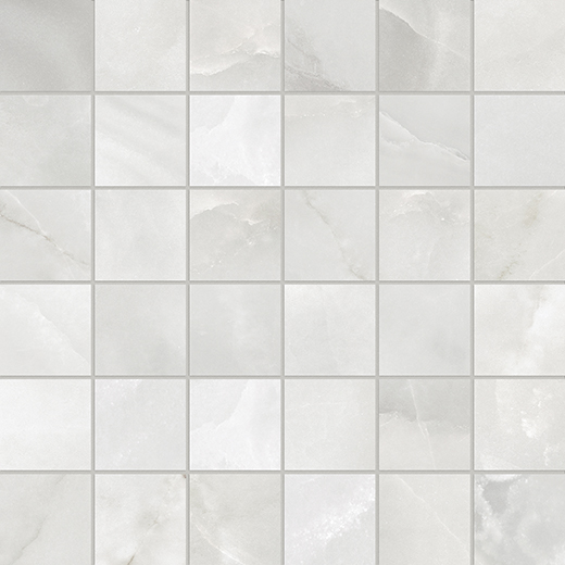 Nuvo Marble Onyx Nuvolato Polished 2"x2" (11.7"x11.7" Mosaic Sheet) | Glazed Porcelain | Floor/Wall Mosaic