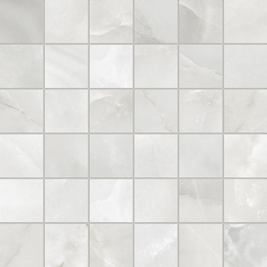 Nuvo Marble Onyx Nuvolato Polished 2"x2" (11.7"x11.7" Mosaic Sheet) | Glazed Porcelain | Floor/Wall Mosaic