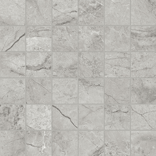 Nuvo Marble Paradiso Argento Honed 2"x2" (11.7"x11.7" Mosaic Sheet) | Glazed Porcelain | Floor/Wall Mosaic