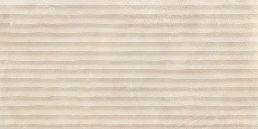 Oasis Alabaster 12"x24" Fluted Deco | Glazed Porcelain | Wall Decorative
