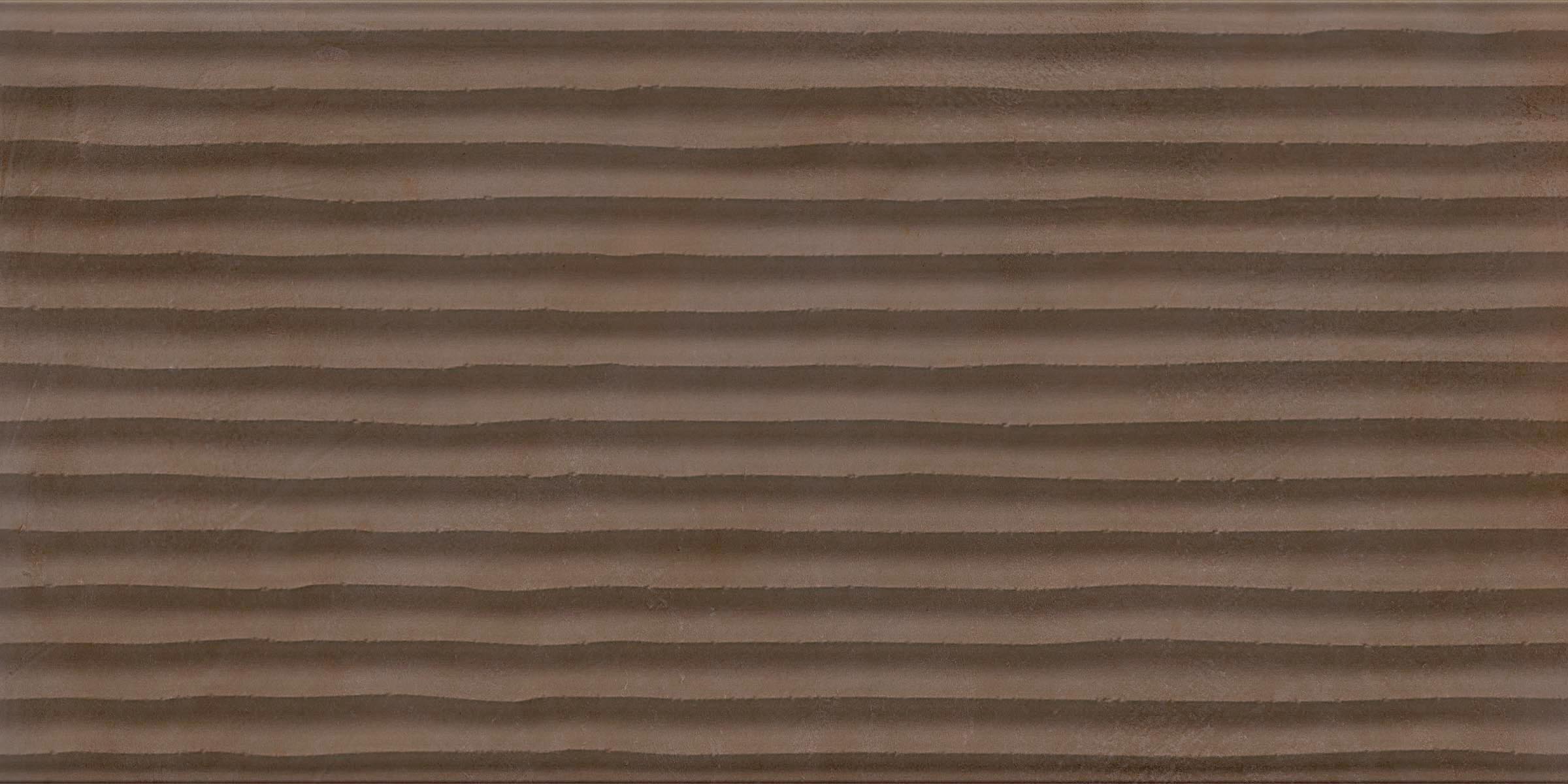 Oasis Marron 12"x24" Fluted Deco | Glazed Porcelain | Wall Decorative
